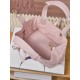 DIOR Small Dior Toujours Bag Pale Pink Macrocannage Calfskin