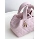 DIOR Small Dior Toujours Bag Pale Pink Macrocannage Calfskin