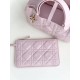 DIOR Small Dior Toujours Bag Pale Pink Macrocannage Calfskin