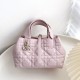 DIOR Small Dior Toujours Bag Pale Pink Macrocannage Calfskin