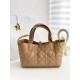 DIOR Small Dior Toujours Bag Medium Tan Macrocannage Calfskin