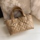 DIOR Small Dior Toujours Bag Medium Tan Macrocannage Calfskin