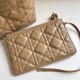 DIOR Small Dior Toujours Bag Medium Tan Macrocannage Calfskin