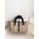 DIOR Small Dior Toujours Bag Rope Beige and Black Macrocannage Calfskin