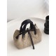 DIOR Small Dior Toujours Bag Rope Beige and Black Macrocannage Calfskin