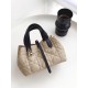 DIOR Small Dior Toujours Bag Rope Beige and Black Macrocannage Calfskin