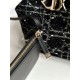 DIOR Medium Dior Toujours Bag Black Cannage Tweed