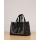 DIOR Medium Dior Toujours Bag Black Macrocannage Crinkled Calfskin