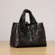 DIOR Medium Dior Toujours Bag Black Macrocannage Crinkled Calfskin