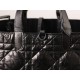 DIOR Medium Dior Toujours Bag Black Macrocannage Crinkled Calfskin