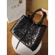 DIOR Medium Dior Toujours Bag Black Macrocannage Crinkled Calfskin