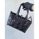 DIOR Small Dior Toujours Bag Black Macrocannage Crinkled Calfskin