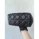 DIOR Small Dior Toujours Bag Black Macrocannage Crinkled Calfskin