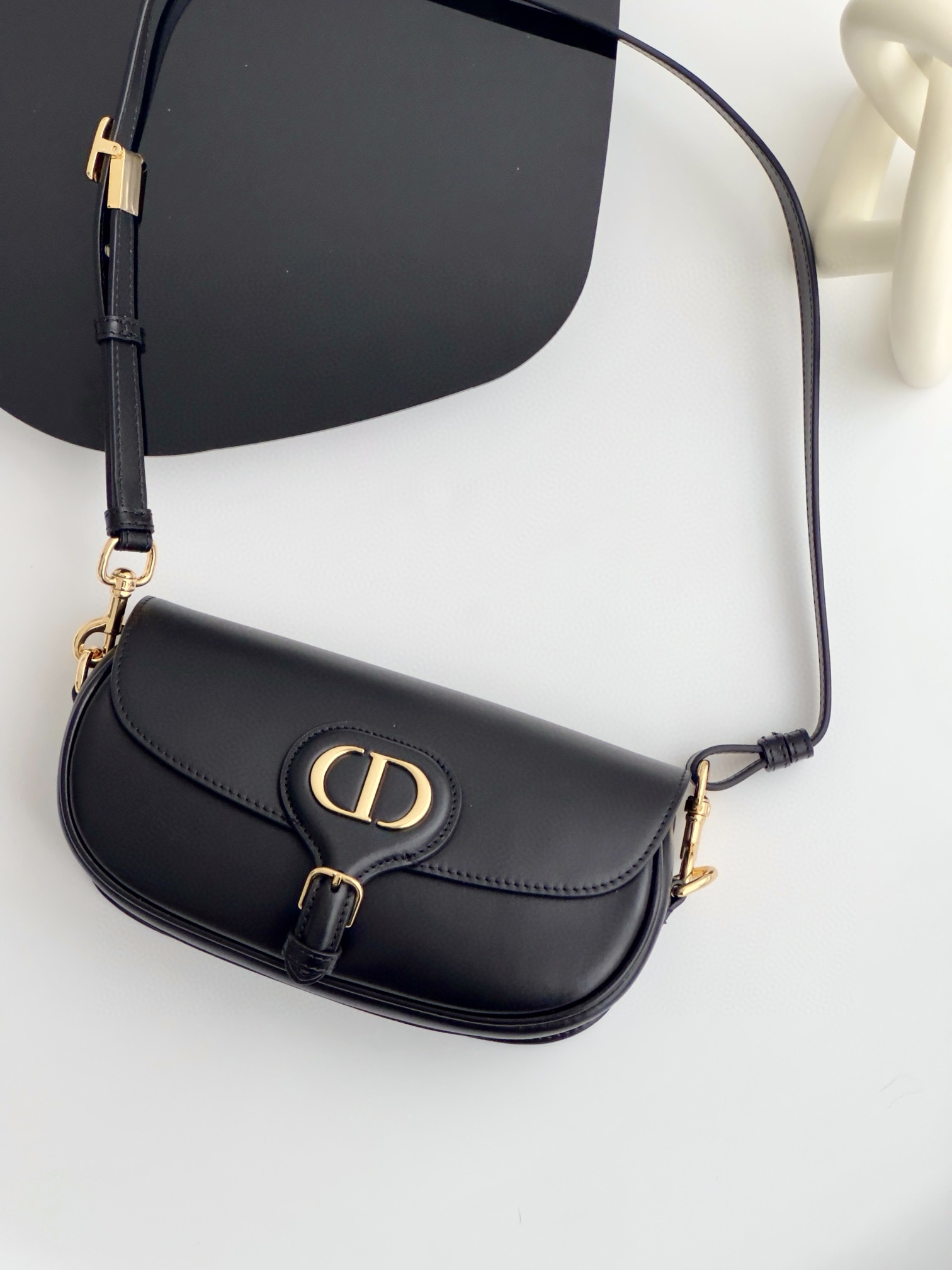 DIOR Dior Bobby East-West Bag Black Box Calfskin