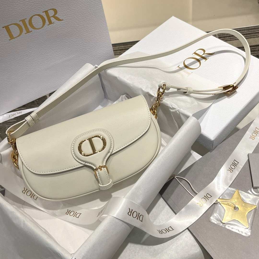 DIOR Dior Bobby East-West Bag Latte Box Calfskin