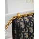 DIOR 30 Montaigne Chain Bag Blue Dior Oblique Jacquard