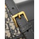 DIOR 30 Montaigne Chain Bag Blue Dior Oblique Jacquard