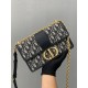 DIOR 30 Montaigne Chain Bag Blue Dior Oblique Jacquard