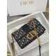 DIOR 30 Montaigne Chain Bag Blue Dior Oblique Jacquard