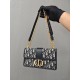 DIOR 30 Montaigne East-West Bag with Chain Blue Dior Oblique Jacquard