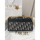 DIOR 30 Montaigne East-West Bag with Chain Blue Dior Oblique Jacquard