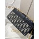 DIOR 30 Montaigne East-West Bag with Chain Blue Dior Oblique Jacquard