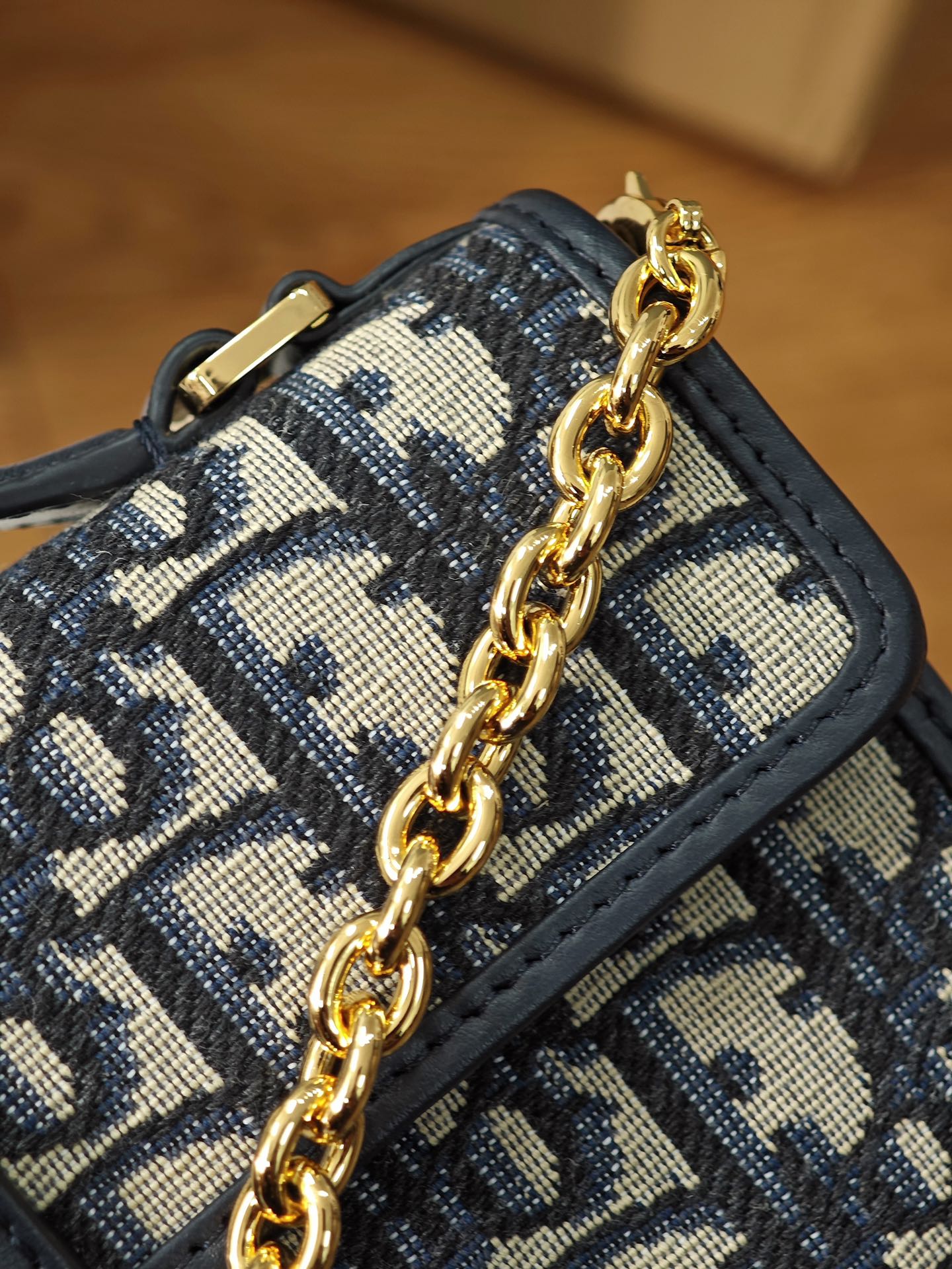 DIOR Miss Montaigne Mini Bag Blue Dior Oblique Jacquard