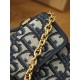 DIOR Miss Montaigne Mini Bag Blue Dior Oblique Jacquard