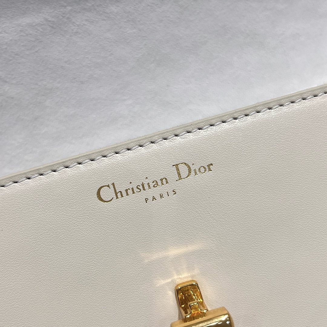 DIOR 30 Montaigne Avenue Bag Dusty Ivory Box Calfskin