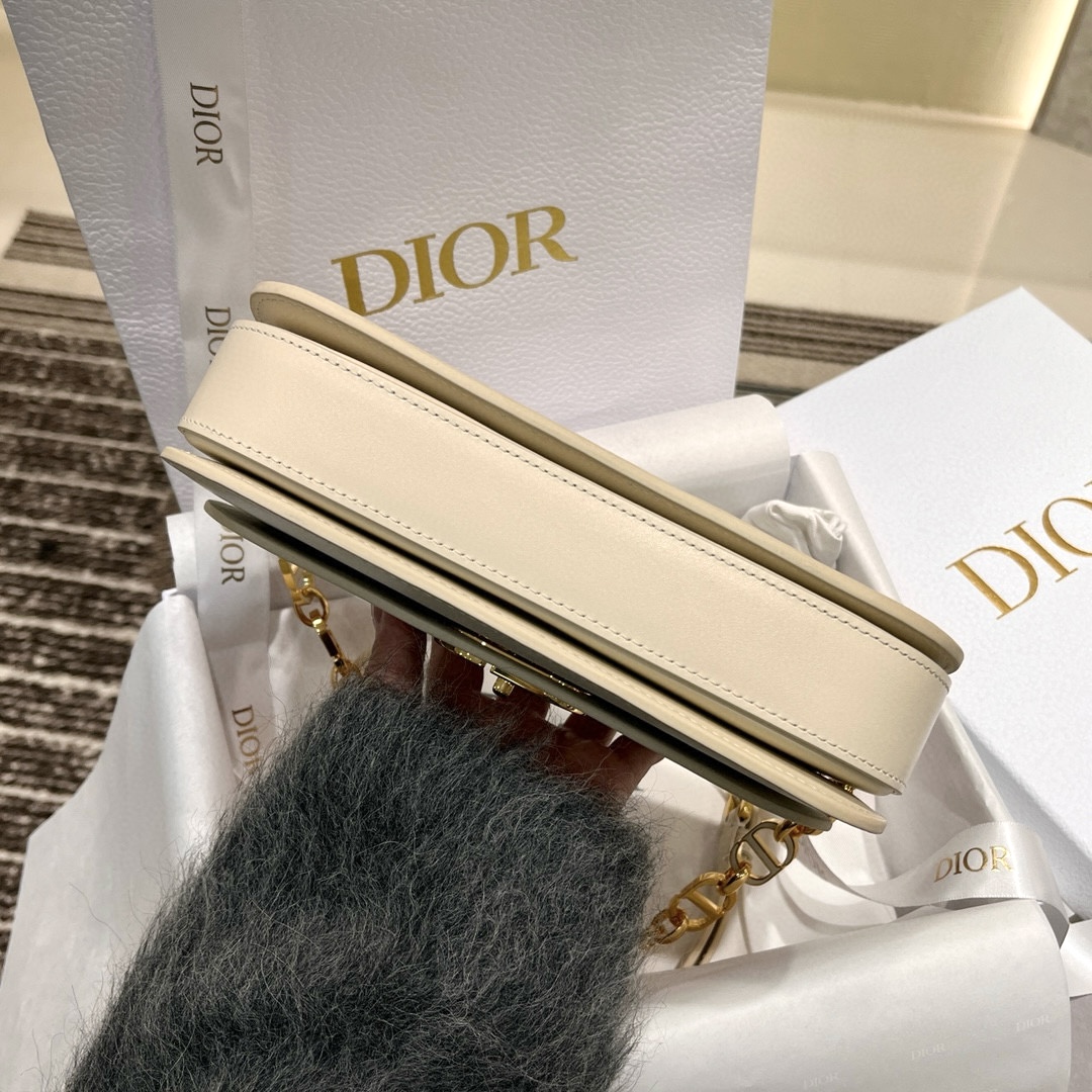 DIOR 30 Montaigne Avenue Bag Dusty Ivory Box Calfskin