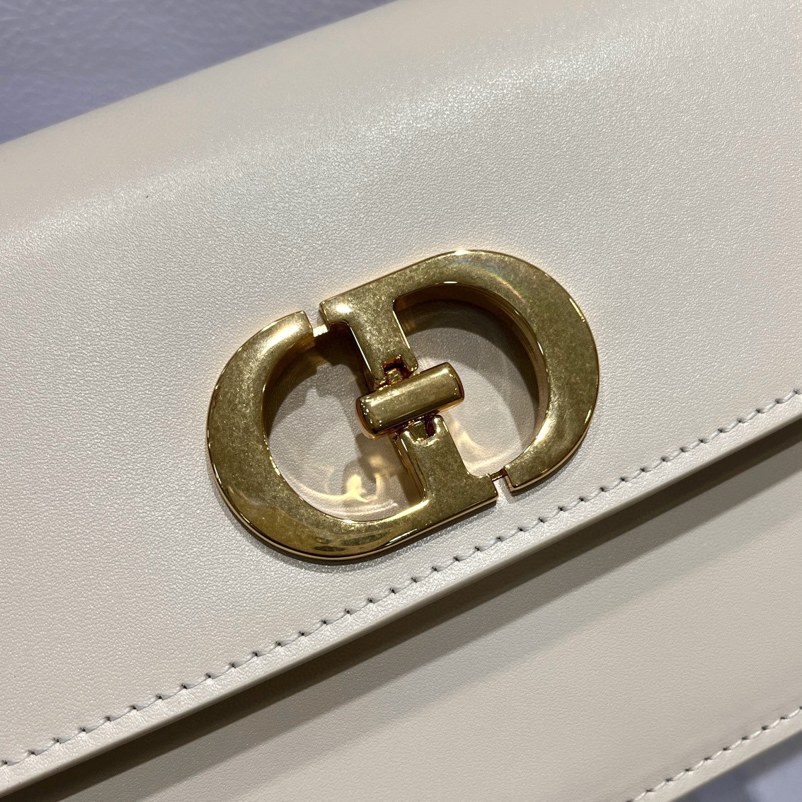 DIOR 30 Montaigne Avenue Bag Dusty Ivory Box Calfskin