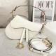 DIOR Saddle Bag with Strap Latte Grained Calfskin