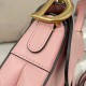 DIOR Saddle Bag with Strap Pink Grained Calfskin