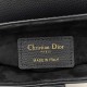 DIOR Mini Saddle Bag with Strap Black Grained Calfskin