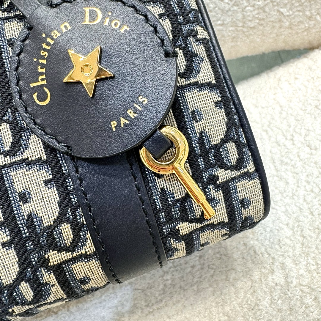 DIOR Groove 20 Bag Blue Dior Oblique Jacquard