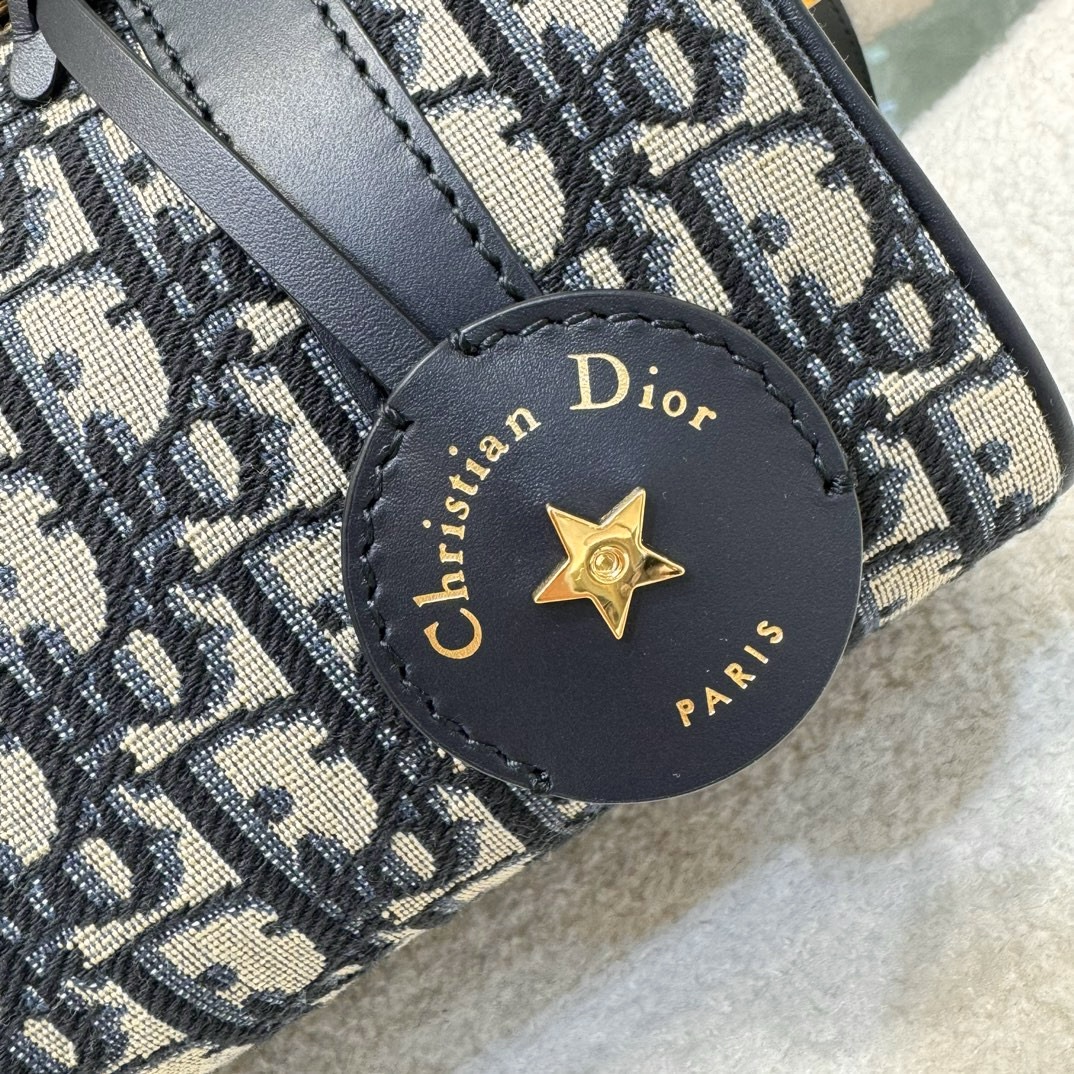 DIOR Groove 20 Bag Blue Dior Oblique Jacquard