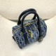 DIOR Groove 20 Bag Blue Denim Dior Oblique Jacquard