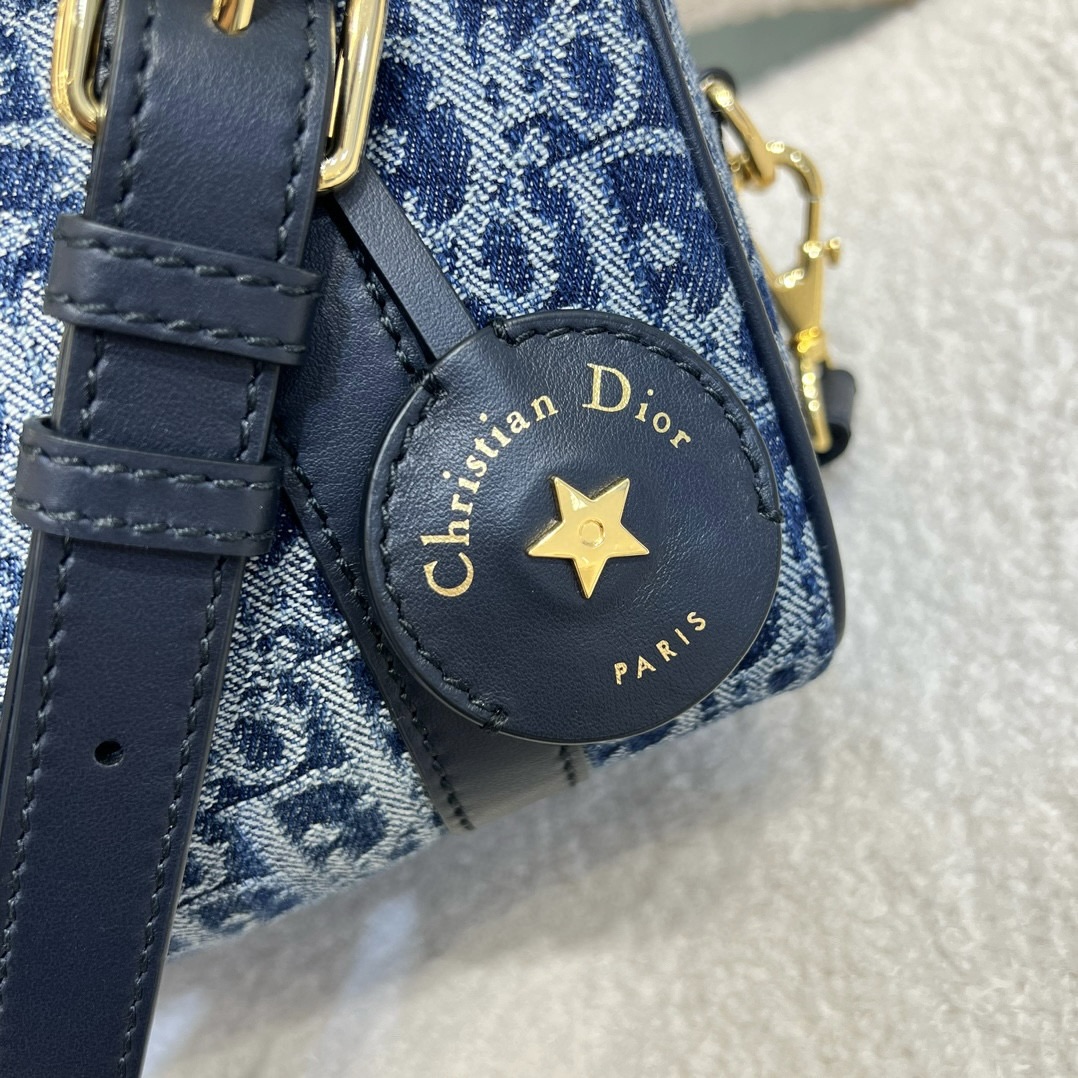 DIOR Groove 20 Bag Blue Denim Dior Oblique Jacquard