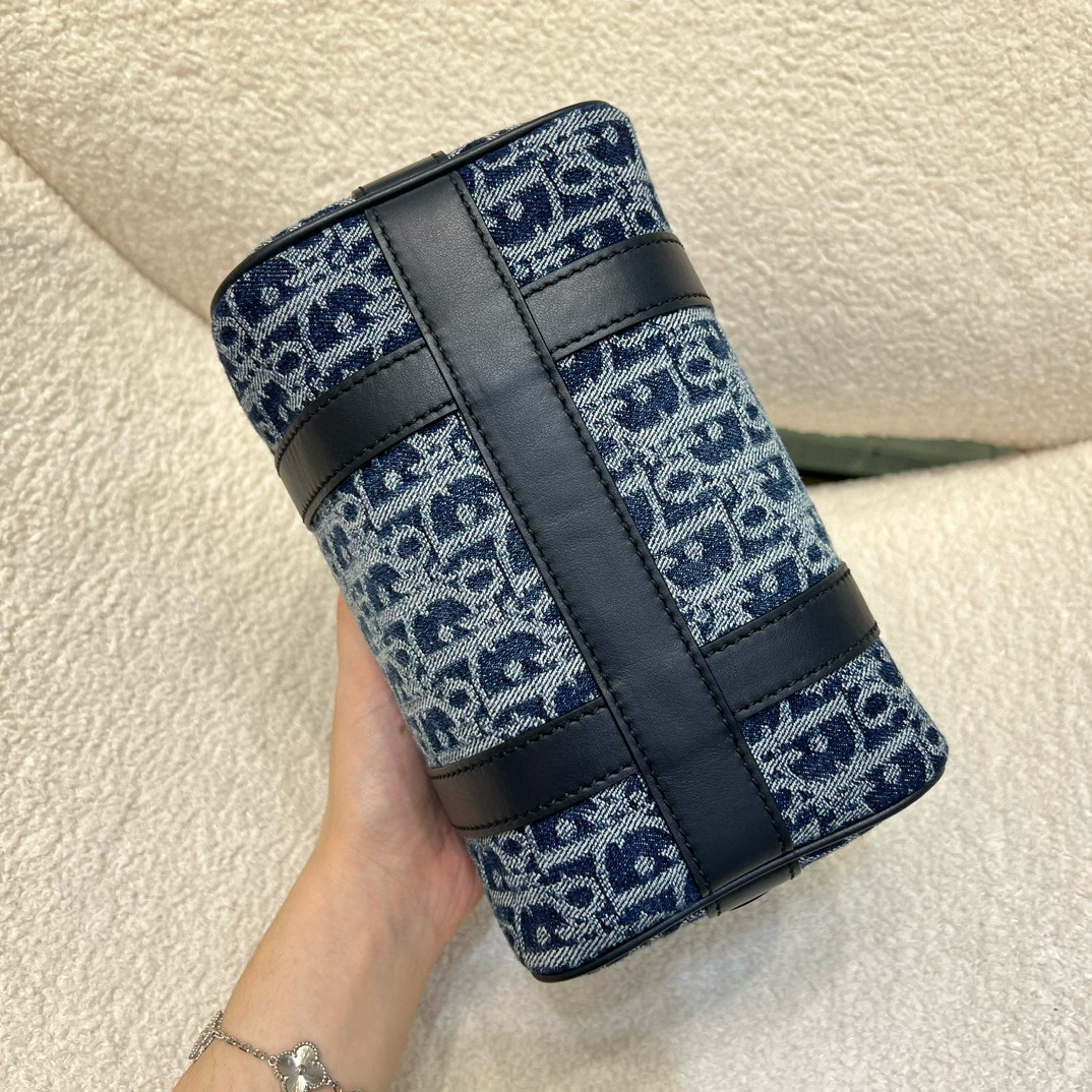 DIOR Groove 20 Bag Blue Denim Dior Oblique Jacquard