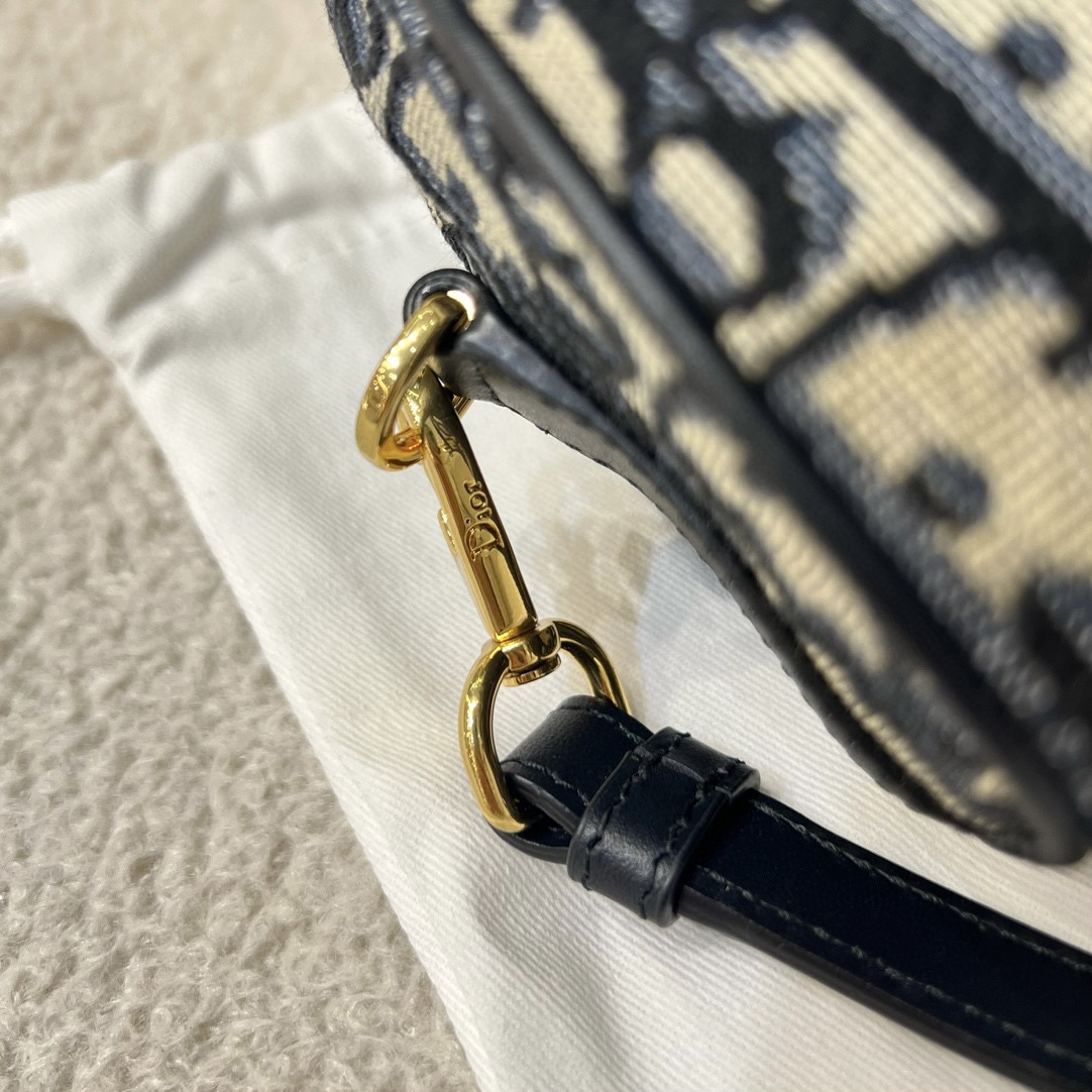 DIOR Groove 17 Nano Bag Blue Dior Oblique Jacquard