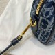 DIOR Groove 17 Nano Bag Blue Denim Dior Oblique Jacquard