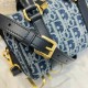 DIOR Groove 17 Nano Bag Blue Denim Dior Oblique Jacquard