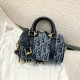 DIOR Groove 17 Nano Bag Blue Denim Dior Oblique Jacquard