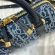 DIOR Groove 17 Nano Bag Blue Denim Dior Oblique Jacquard