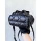 DIOR Medium Dior Caro Backpack Black Macrocannage Lambskin