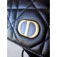 DIOR Medium Dior Caro Backpack Black Macrocannage Lambskin