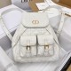 DIOR Medium Dior Caro Backpack Latte Macrocannage Lambskin