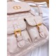 DIOR Medium Dior Caro Backpack Powder Pink Macrocannage Lambskin