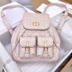 DIOR Medium Dior Caro Backpack Powder Pink Macrocannage Lambskin