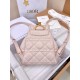 DIOR Medium Dior Caro Backpack Powder Pink Macrocannage Lambskin